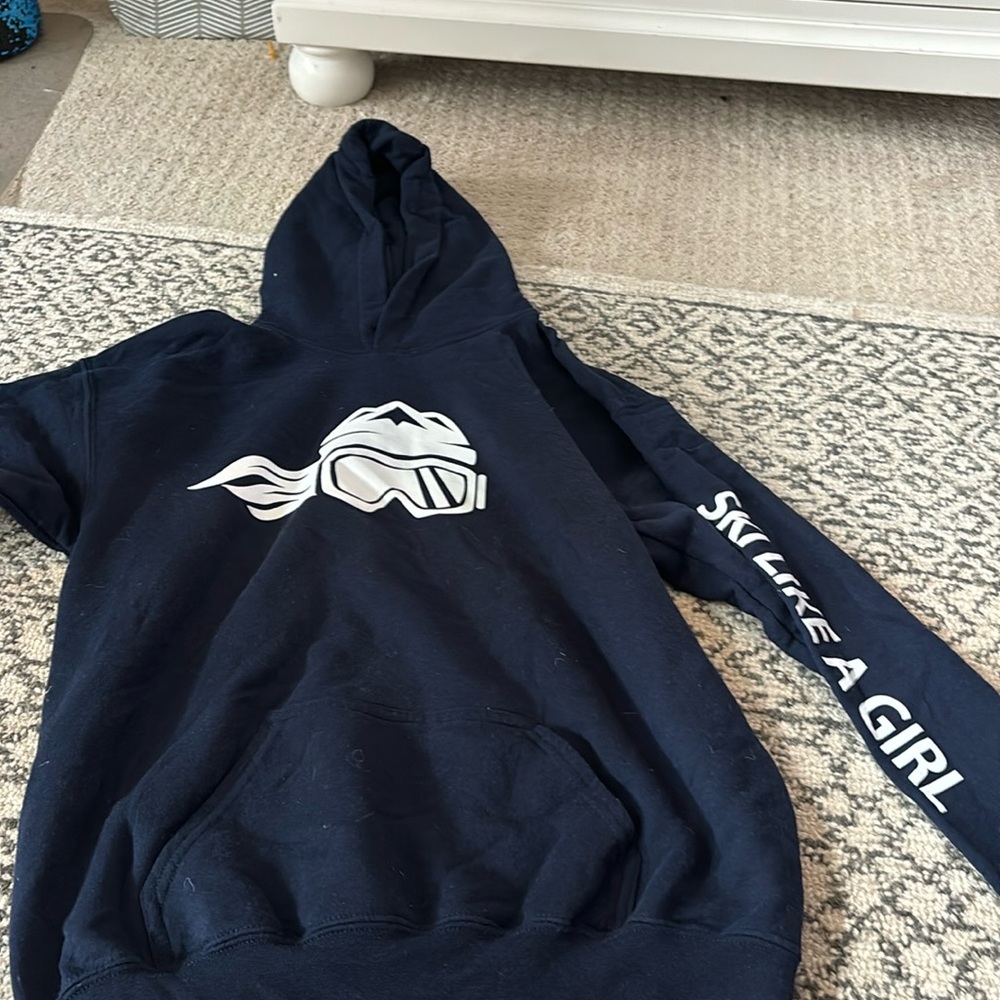 ski like a girl hoodie